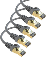Maximm Cat7 Ethernet Cable, 15 Feet, Green, 5-Pack - Pure Copper - RJ45 Gold-Plated Snagless Connectors 600 MHz, 10 Gbps. for Fast Network & Computer Networking + Cable Clips and Ties
