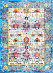 nuLOOM Blue Persian Floral Romona Rug, 2 Feet 6 Inches by 7 Feet 10 Inches
