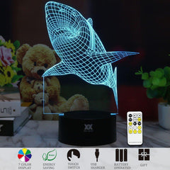 3D Illusion Animal Giraffe Remote Control LED Desk Table Night Light Lamp 7 Color Touch Lamp Kiddie Kids Children Family Holiday Gift Home Office Childrenroom Theme Decoration by HUI YUAN