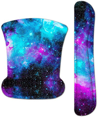 Mouse Pad with Wrist Support and Keyboard Wrist Rest Pad Set,Ergonomic Mouse Pads for Computers Laptop,Non-Slip Comfortable Mousepad w/Raised Memory Foam for Easy Typing Pain Relief (Eiffel Tower)