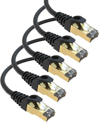 Maximm Cat7 Ethernet Cable, 15 Feet, Green, 5-Pack - Pure Copper - RJ45 Gold-Plated Snagless Connectors 600 MHz, 10 Gbps. for Fast Network & Computer Networking + Cable Clips and Ties