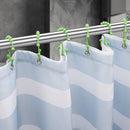 Titanker Shower Curtain Hooks Rings, Durable Metal Double Glide Shower Hooks for Bathroom Shower Rods Curtains, Set of 12 Hooks - GREEN
