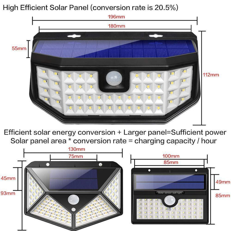 New Upgraded 36 LED Solar Lights with Wide Angle Illumination,Outdoor Motion Sensor Waterproof Wall Light Wireless Security Night Light with 3 Modes for Driveway Garden Step Stair Fence Deck 2pack