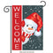GDF Studio Christmas Welcome Garden Flag, Super Cute Snowman in Santa Hat Red Neckerchief Double-Sided, 100% All-Weather Polyester, Winter/Christmas Yard Flag to Bright Up Your Garden 12.5" x 18"