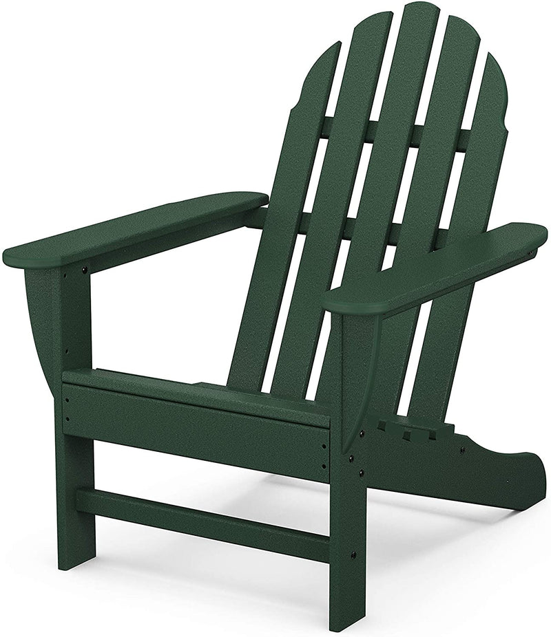 POLYWOOD AD4030GR Classic Outdoor Adirondack Chair, Green