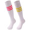 saounisi Unisex Tube Socks Stripe,2 Pairs Knee High Football Soccer Volleyball Baseball Cheerleading Team Socks