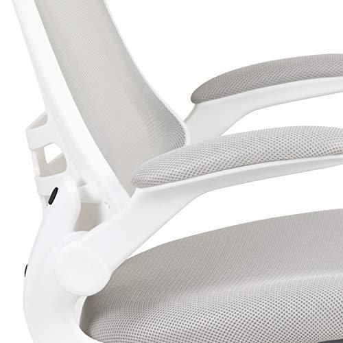 Flash Furniture Mid-Back Black Mesh Swivel Ergonomic Task Office Chair with Flip-Up Arms - BL-X-5M-BK-GG