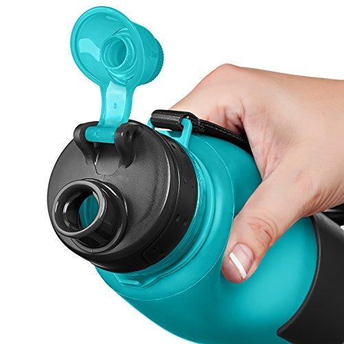 Nomader Collapsible Water Bottle - Leak Proof Twist Cap - BPA Free, 22 oz