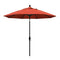 California Umbrella 9' Round Aluminum Market Umbrella, Crank Lift, Collar Tilt, White Pole, Sunbrella Pacific Blue