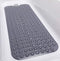 tike smart Extra-Long Non-Slip Bathtub Mat 39”x16” (for Smooth/Non-Textured Tubs Only) Safe, Clean, Anti-Bacterial, Machine-Washable, Superior Grip&Drainage, Vinyl Bath Mat, Opaque Gray (Grey) …
