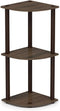 Furinno Turn-N-Tube 5 Tier Corner Display Rack Multipurpose Shelving Unit, Columbia Walnut/Black