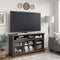 Ameriwood Home Chicago TV Stand with Fireplace, Rustic Gray