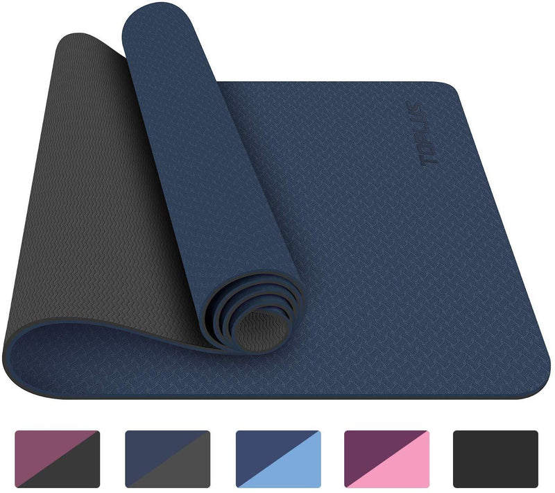 TOPLUS Yoga Mat - Classic 1/4 inch Pro Yoga Mat Eco Friendly Non Slip Fitness Exercise Mat with Carrying Strap-Workout Mat for Yoga, Pilates and Floor Exercises