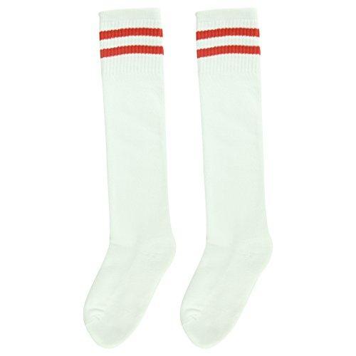 Youth Soccer Socks Fasoar Teens Knee High Football Socks Long Striped Rugby Tube Socks 2/6/10 Pairs