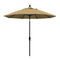 California Umbrella 9' Round Aluminum Market Umbrella, Crank Lift, Collar Tilt, White Pole, Sunbrella Pacific Blue