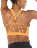 icyzone Padded Strappy Sports Bra Yoga Tops Activewear Workout Clothes for Women