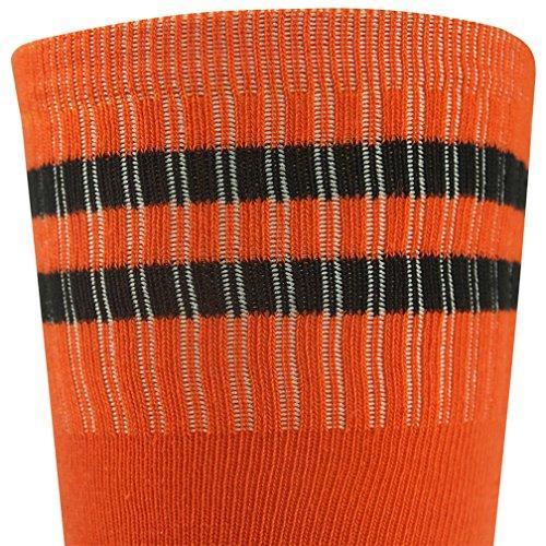 Youth Soccer Socks Fasoar Teens Knee High Football Socks Long Striped Rugby Tube Socks 2/6/10 Pairs