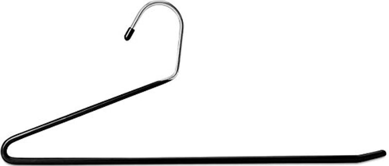 Utopia Home Slack Pant Hangers - Pack of 20 - Trouser Hangers - Open-Ended Metal Easy Slide Pants Hanger - Organizer - Chrome and Black Friction