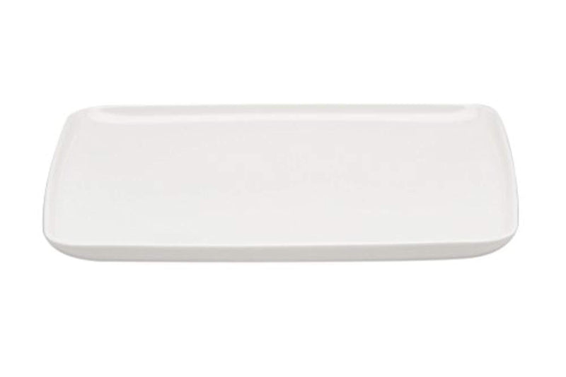 Red Vanilla Every Time Rectangular Dinner Plate, Set Of 6, 10.5" x 8.5", White