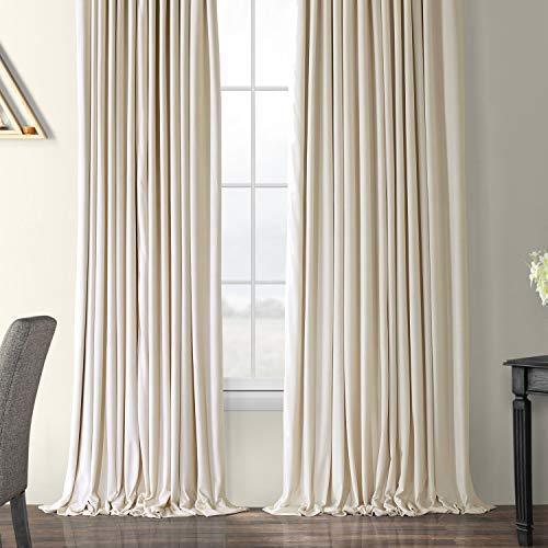 Half Price Drapes VPCH-VET1211-84 Signature Doublewide Blackout Velvet Curtain, Amber Gold, 100 X 84