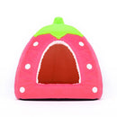 Spring Fever Small Big Animal Strawberry Guinea Pigs Rabbit Dog Cat Puppy Pet Fleece House Indoor Water Resistant Beds