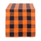 DII Cotton Buffalo Check Table Runner for Family Dinners or Gatherings, Indoor or Outdoor Parties, Halloween, & Everyday Use (14x72",  Seats 4-6 People), Orange & Black