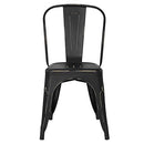 POLY & BARK EM-112-BLK-X4 Trattoria Side Chair in in Black (Set of 4)