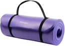 Retrospec Solana Yoga Mat 1" w/ Nylon Strap for Men & Women - Non Slip Exercise Mat for Yoga, Pilates, Stretching, Floor & Fitness Workouts