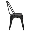 POLY & BARK EM-112-BLK-X4 Trattoria Side Chair in in Black (Set of 4)