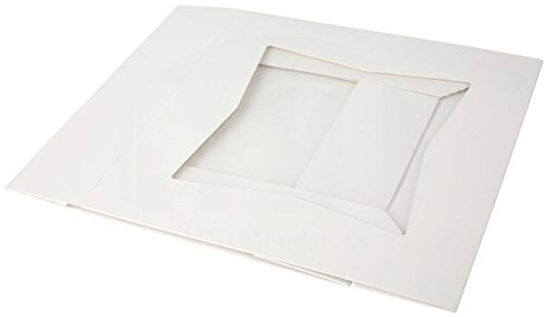 9 inch Length x 9 inch Width x 2 1/2 inch Height White Kraft Paperboard Auto-Popup Window Pie/Bakery Box by MT Products (Pack of 15)