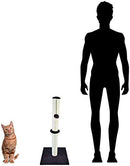 Allan Wendling (Patent) 29" Tall Cat Scratching Post, Claw Scratcher with Sisal Rope and Covered with Soft Smooth Plush, Vertical Scratch [Full Strectch], Modern Design 29 Inches Height