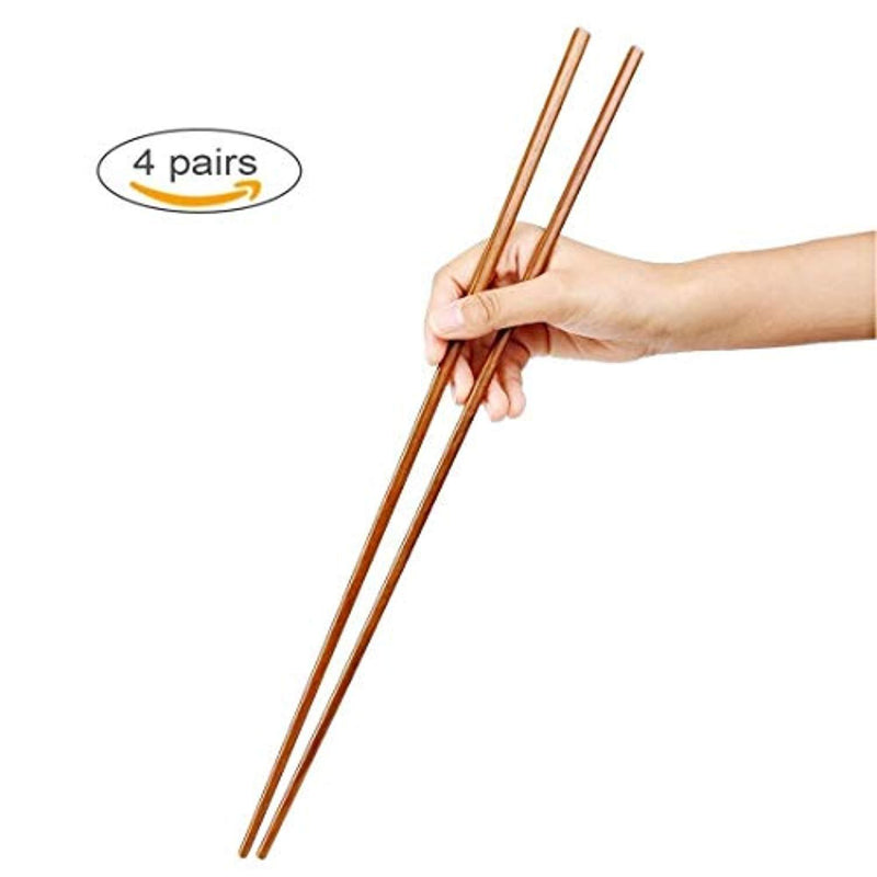 Cedmon Grocery Cooking Wooden Chopsticks, Extra Long Hot Pot Chopsticks,16.5 Inch