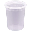 Comfy Package [24 Sets- 32 oz.] Plastic Deli Food Storage Containers With Airtight Lids