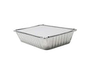 Smart Choice Disposable Aluminum Foil Oblong Takeout pans, 50 Pack With Board Lids, 2.25 Lb. Capacity, 8.5" x 6" x 1.75" Aluminum pans