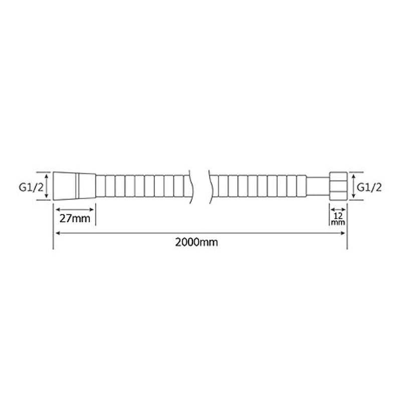 KES I3200-7 Extended Length Replacement 79-Inch Stainless Steel Interlock Handheld Shower Hose, Oil Rubbed Bronze