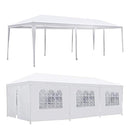 JOO LIFE 10' x 30' Canopy Outdoor Party Wedding Tent Heavy Duty Gazebo Pavilion 8 Removable sidewalls,White Canopy Tent BBQ Shelter