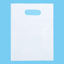 White LDPE Solid Handle Bag | White Merchandise Bag With Die Cut Handles Tear Resistant Strength | Perfect for Trade Shows, Retail, and More | Made by ClearBags Brand | (100 Bags, White)