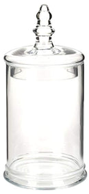 Mantello Decor Glass Apothecary Jars (Clear, Medium, Set of 3)