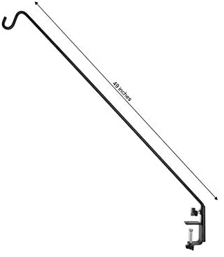 CenYC 49 Inch Deck Hook, Double Forged Solid Metal Single Piece Rod, Ideal for Bird Feeders, Plant Hangers, Coconut Shell by AshmanOnline