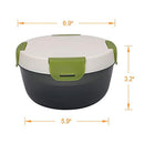CHAUDER Reusable Salad Container To Go for Lunch with Dressing Dispenser and Ice Pack, 5 Cup Large Capacity Mixing Bowl, PVC, BPA-Free, FDA Passed, Perfect for Women, Men, Kids, With Fork