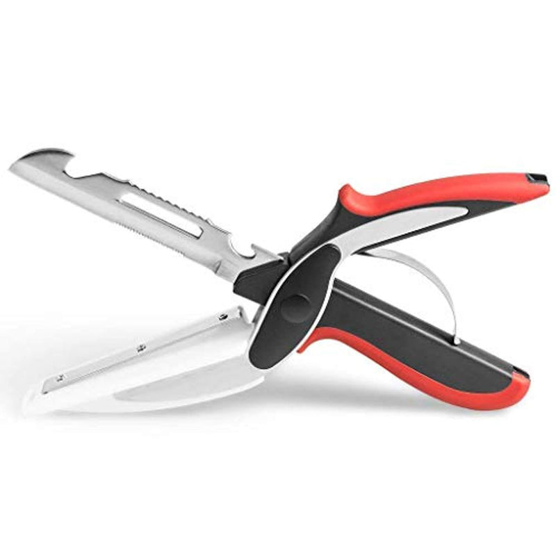 Modern Life- Styles 6 in 1 Heavy Duty Stainless Steel Multipurpose Cutting Board Scissors: Features as Shears, Knife, Deboning Scissors, Cutting Board, Bottle Opener, Fruit and Vegetable Peeler