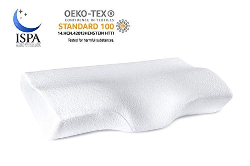 YANXUAN Contour Memory Foam Pillow for Neck Pressure Relief, Cervical Pillow Ergonomic Neck Pillow with Washable Pillowcase, 23.6" X 13.8" X 4.3"