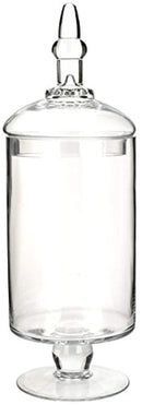 Mantello Decor Glass Apothecary Jars (Clear, Medium, Set of 3)