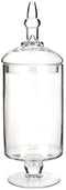 Mantello Decor Glass Apothecary Jars (Clear, Medium, Set of 3)