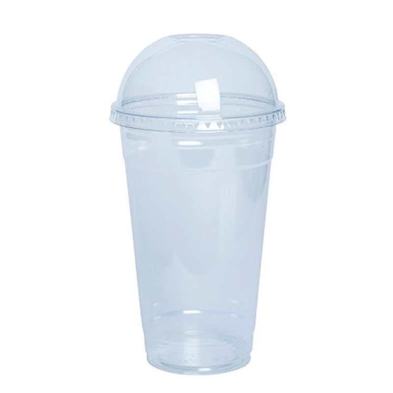 Comfy Package [100 Sets - 24 oz.] Crystal Clear Plastic Cups With Dome Lids