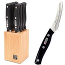 Miracle Blade 4'' Steak Knife Set (8 Steak Knives and Mini Wood Block)