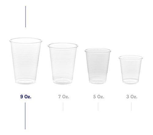 Zeml Disposable Clear Plastic Cups (9 oz.)