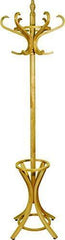 Headbourne 8000 Floor Standing Hat and Coat Rack with Umbrella Stand, Wood with Dark Walnut Paint Finish