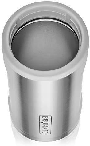 BrüMate Hopsulator Slim Double-walled Stainless Steel Insulated Can Cooler for 12 Oz Slim Cans (Stainless)