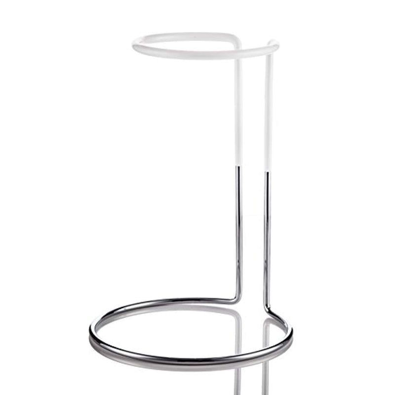 Guzzle Buddy Decanter Drying Stand - Beautiful Stainless Steel - For Large Bottomed Wine Decanters - Rubber Coated to Prevent Scratches